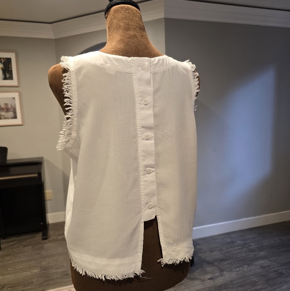 Thread & Supply Cream Ruffled Tank Top - Picture 2 of 4